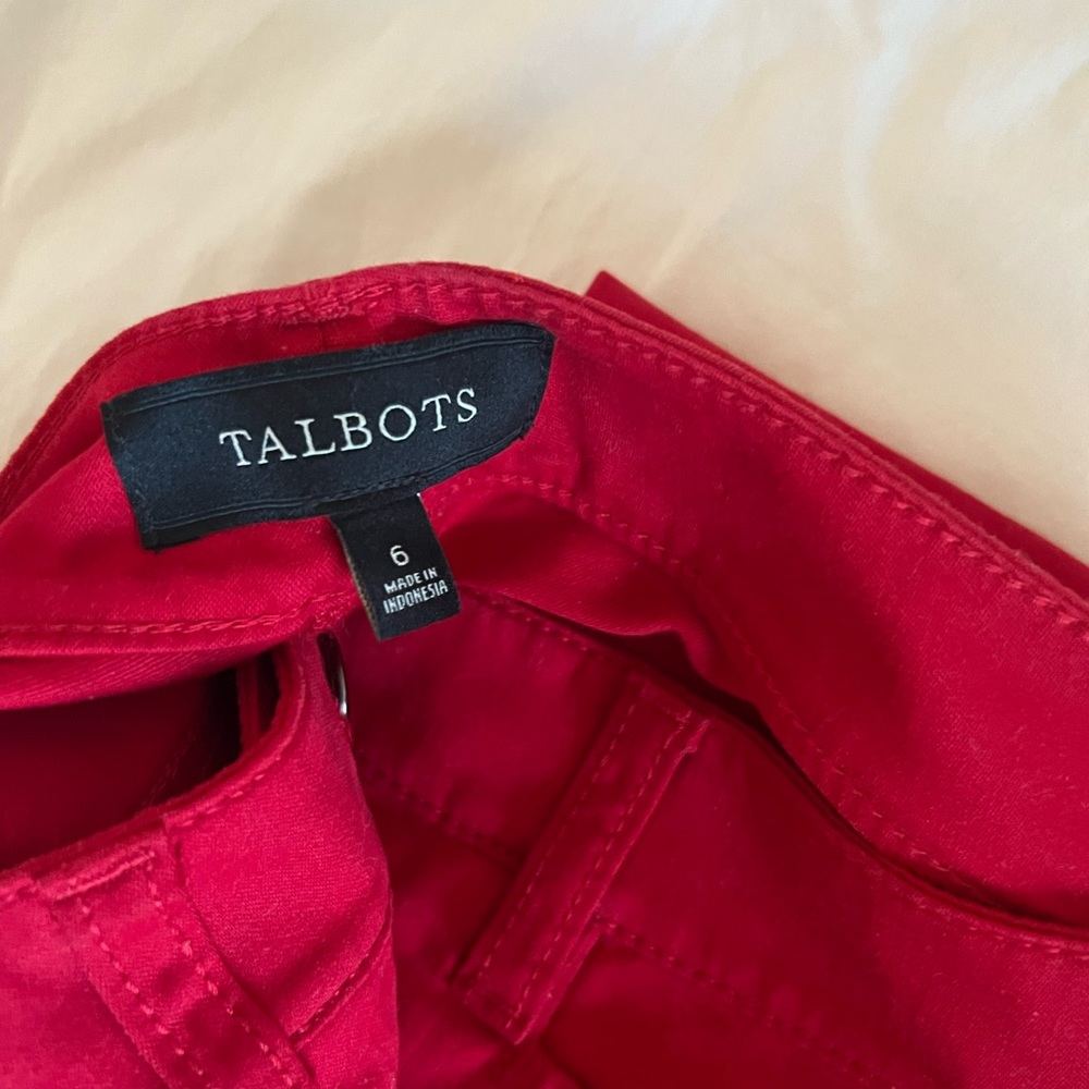 Talbot, red jeans. New with no tags.